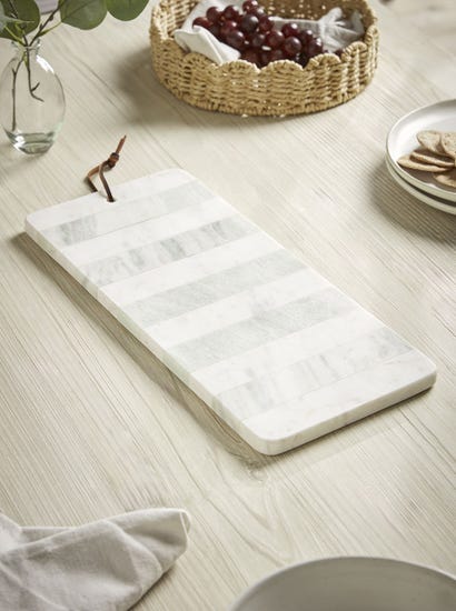 Striped Marble Serving Board - Sage