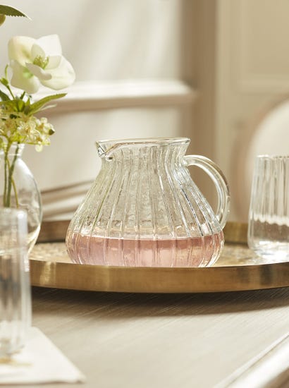 Fluted Glass Jug