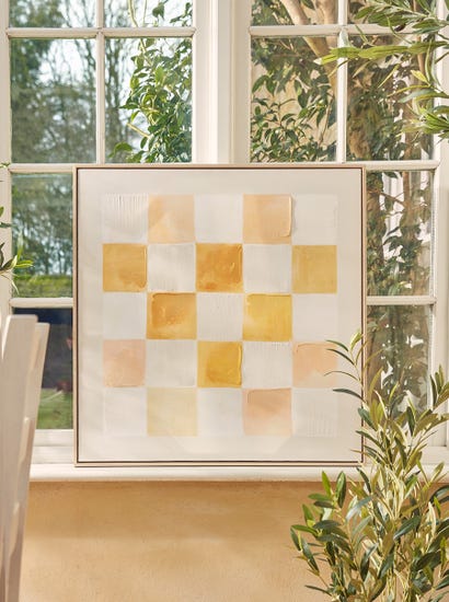 Framed Chequered Canvas