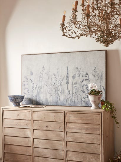 Framed Wildflower Hessian Wall Art
