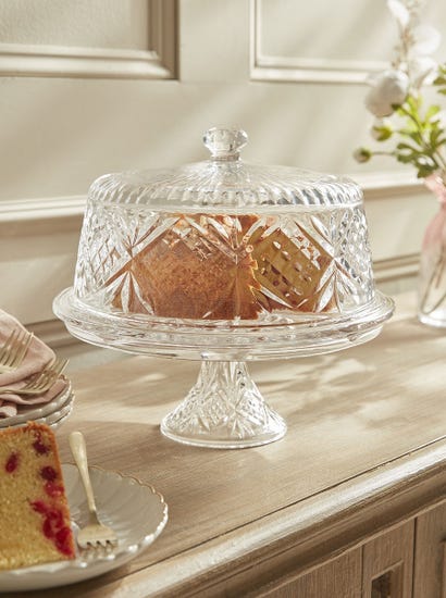 Vintage Style Covered Cake Stand