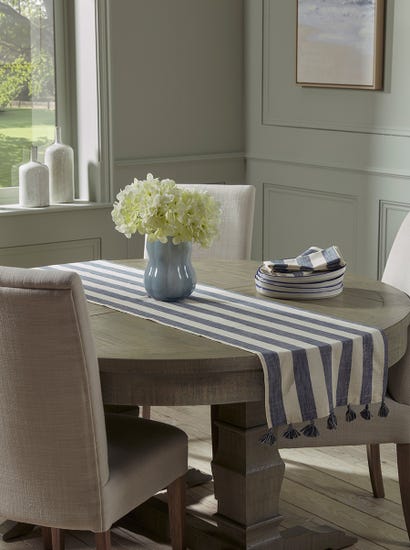 Cotton Table Runner - Nautical Stripe