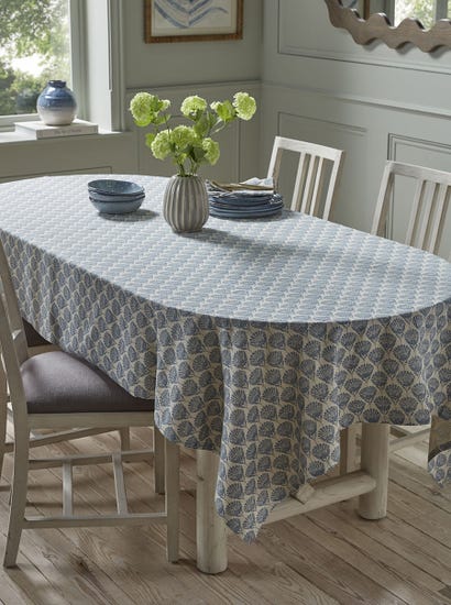 Cotton Tablecloth - Swedish Blue Print