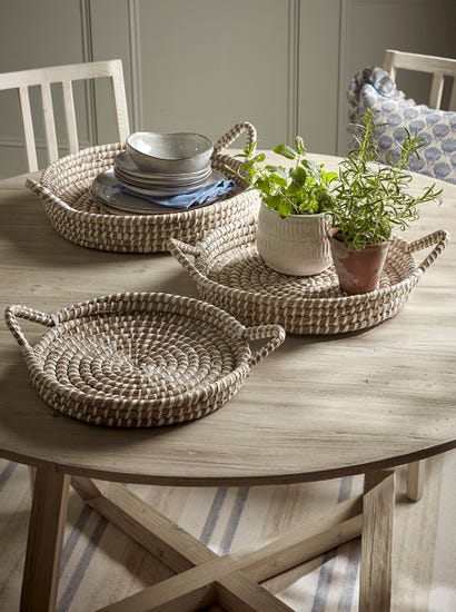Three Nesting Seagrass Trays