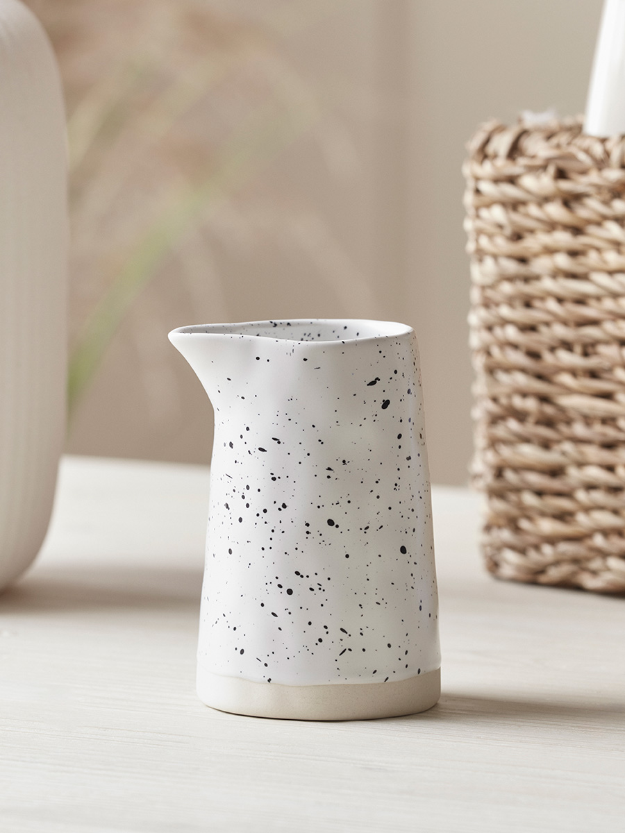 Product photograph of Dimpled Two Tone Milk Jug from Cox and Cox.