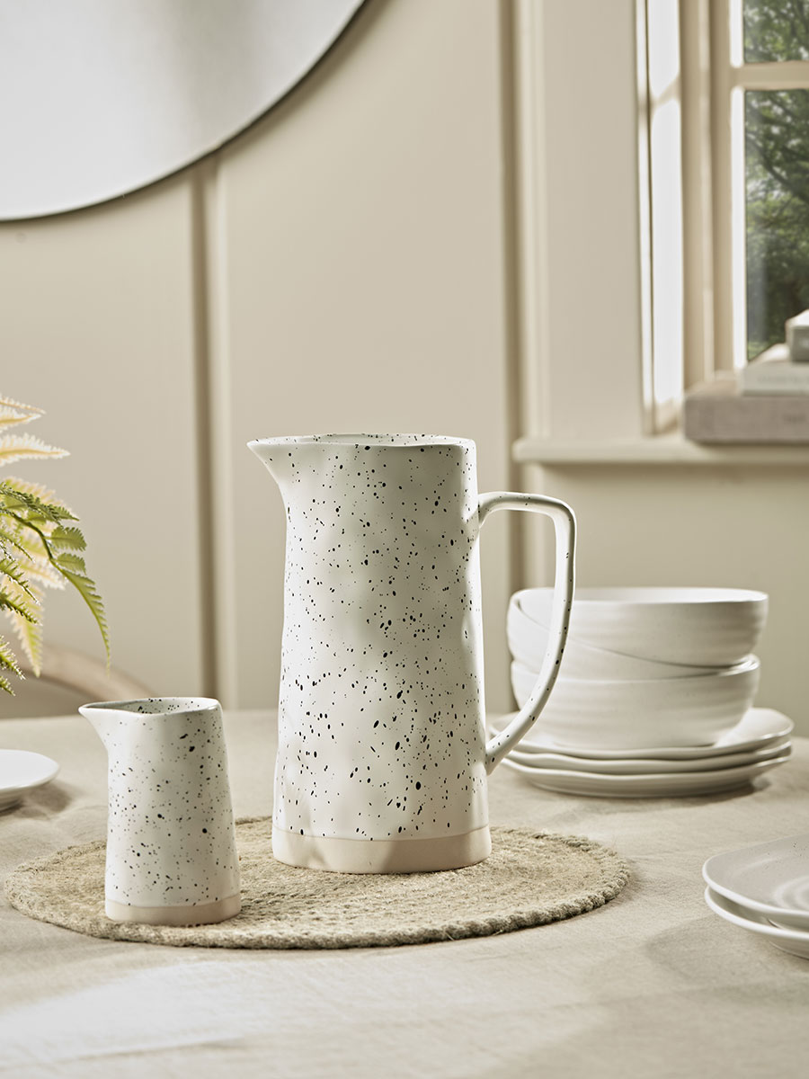 Product photograph of Dimpled Two Tone Jug from Cox and Cox.