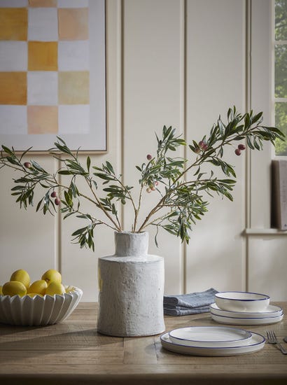 Three Faux Fruiting Olive Sprays