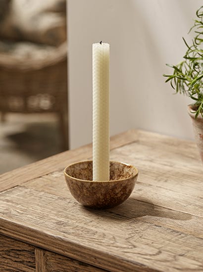 Reactive Glaze Dinner Candle Holder