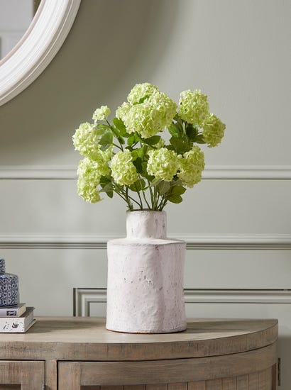 Three Sumptuous Faux Snowball Sprays - Green