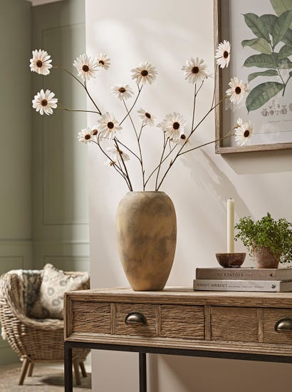 Three Faux Daisy Sprays - Soft Peach