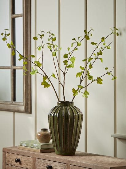 Three Faux Gingko Leaf Sprays