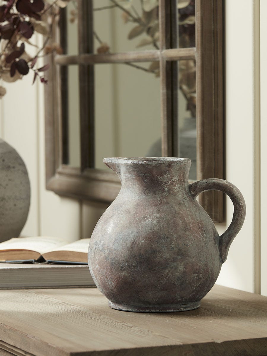Product photograph of Callie Aged Stone Effect Jug from Cox and Cox
