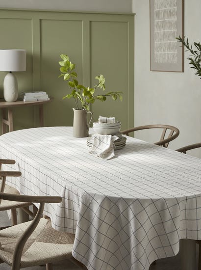 Cotton Tablecloth - Checked