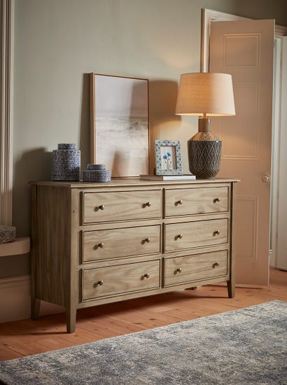 Camille Double Chest of Drawers - Limewashed