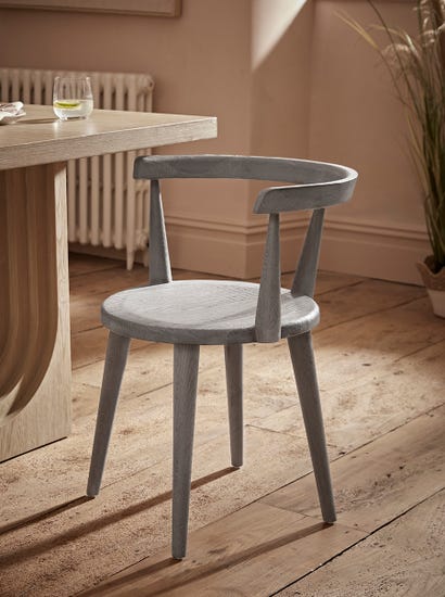Curved Back Dining Chair - Black