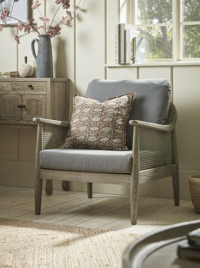 Aged Wicker Occasional Chair