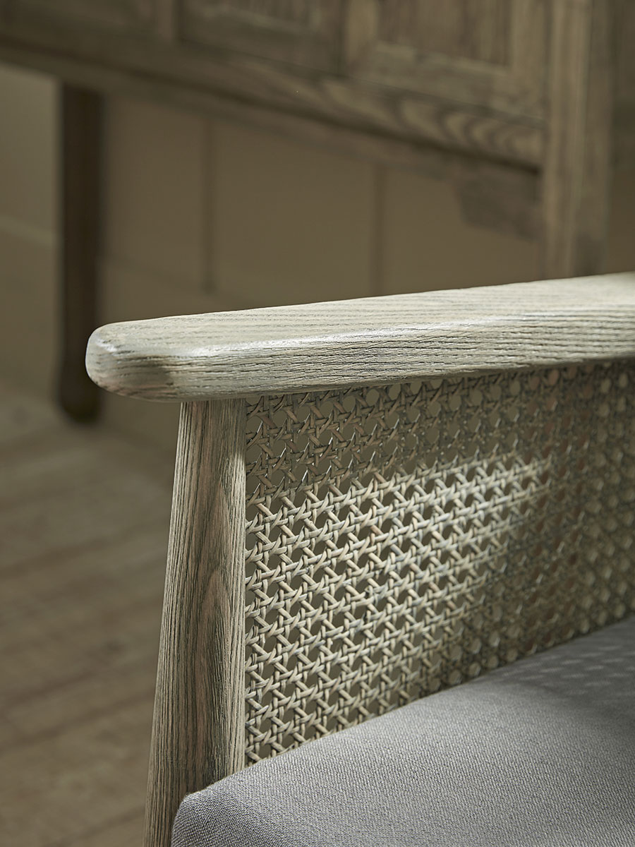 Product photograph of Aged Wicker Occasional Chair from Cox and Cox.