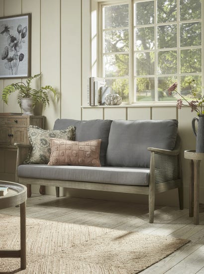 Aged Wicker Sofa
