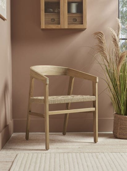 Curved Back Teak Dining Chair