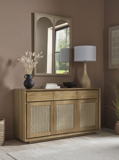 Woven Teak Sideboard