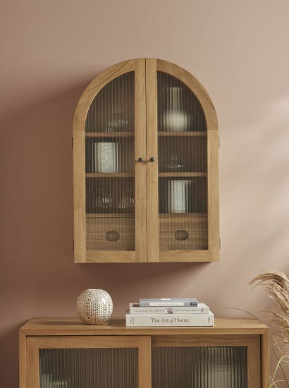 Arched Teak Storage Cabinet