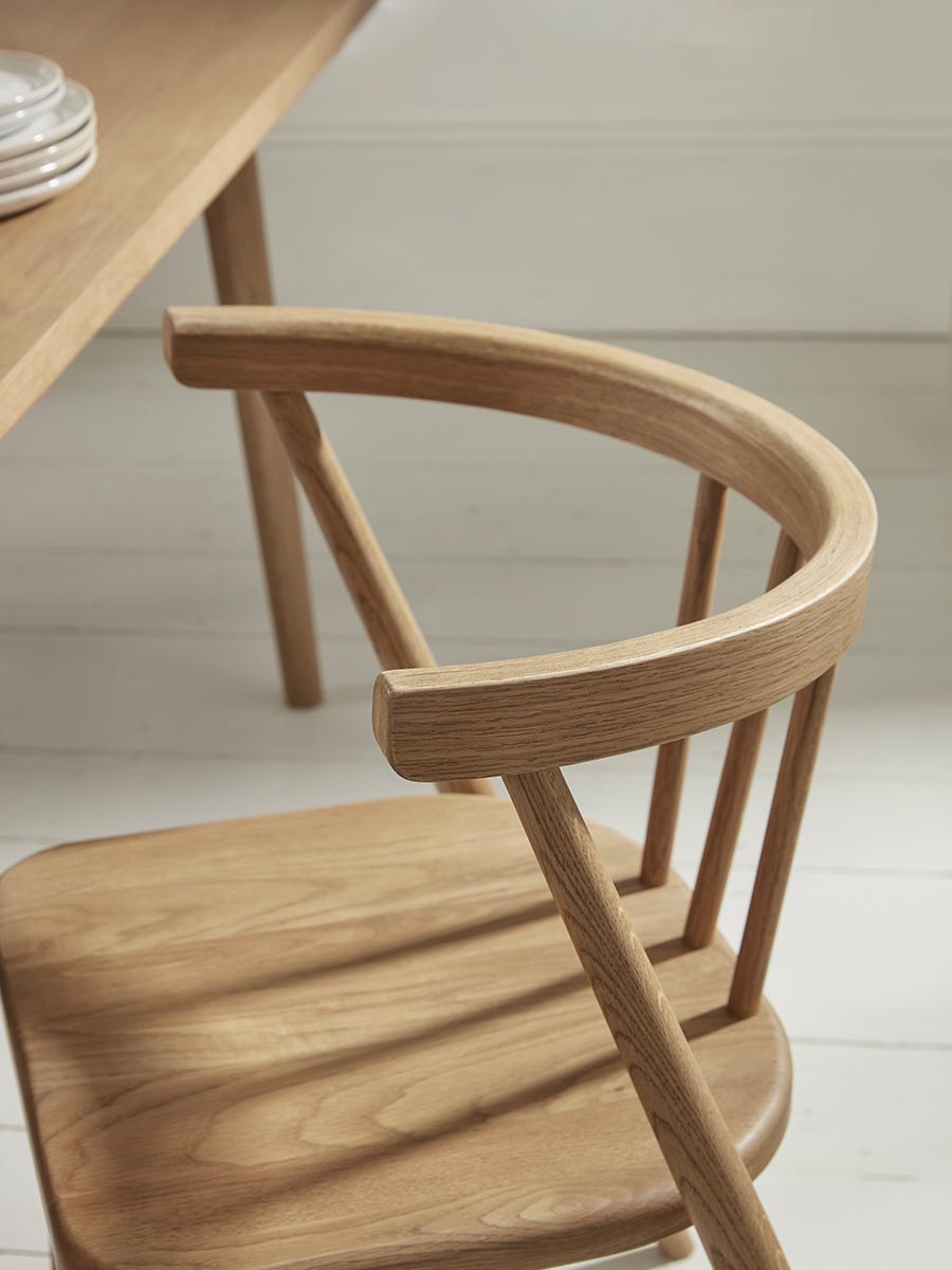 Product photograph of Weathered Oak Dining Chair from Cox and Cox.