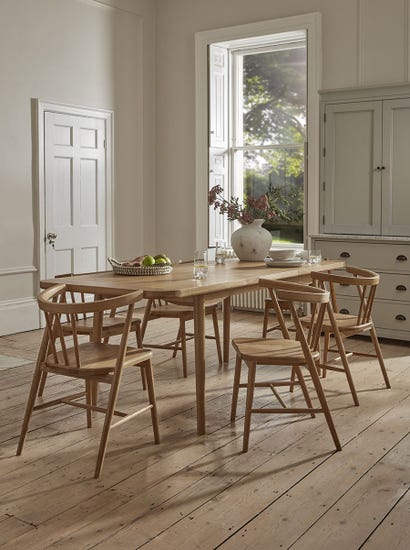 Weathered Oak Dining Table - Extendable