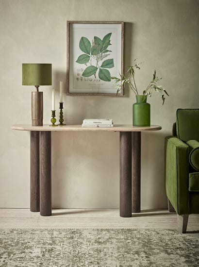 Travertine Console