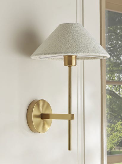 Tapered Boucle Wall Light