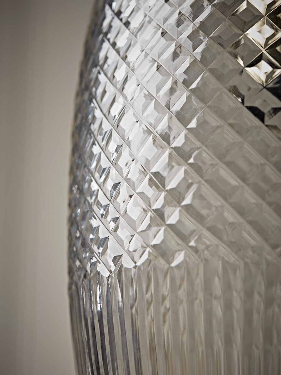Product photograph of Diamond Glass Pendant - Droplet from Cox and Cox.