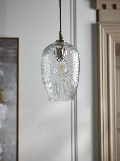 Diamond Glass Pendant - Droplet
