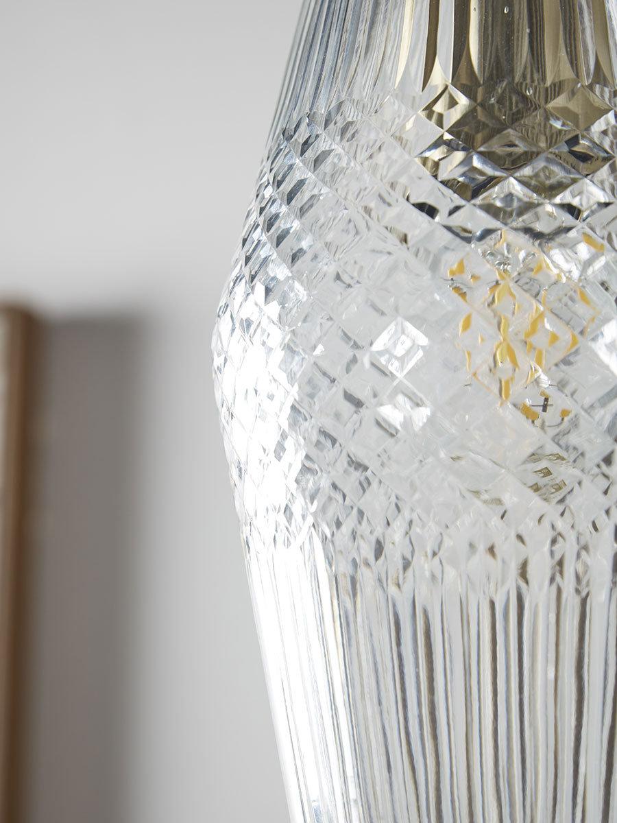 Product photograph of Diamond Glass Pendant - Tapered from Cox and Cox.