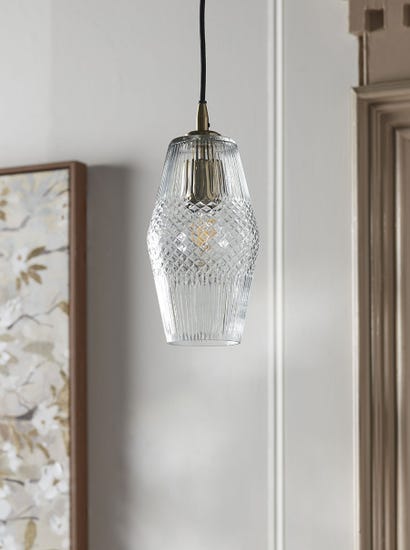 Diamond Glass Pendant - Tapered