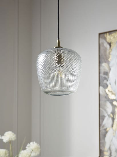 Diamond Glass Pendant - Squoval