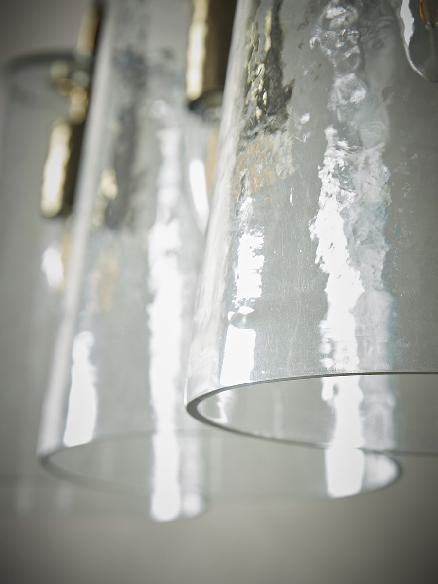Product photograph of Three Tapered Glass Pendants from Cox and Cox.