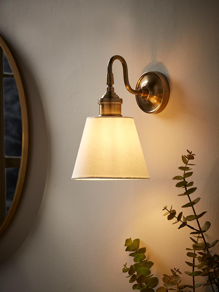 Product photograph of Rowena Wall Light - White from Cox and Cox.