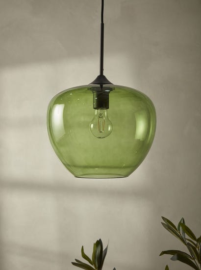 Mia Pendant - Green Glass