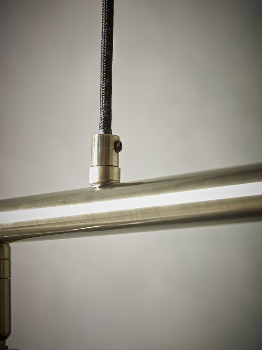 Product photograph of Black Brass Dome Triple Pendant from Cox and Cox.