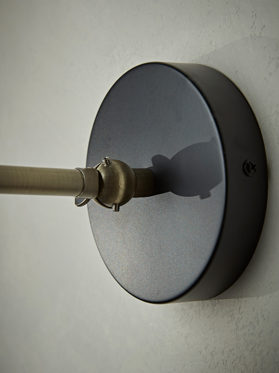 Product photograph of Black Brass Dome Wall Light from Cox and Cox.