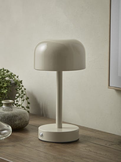 LED Dome Table Lamp - Taupe