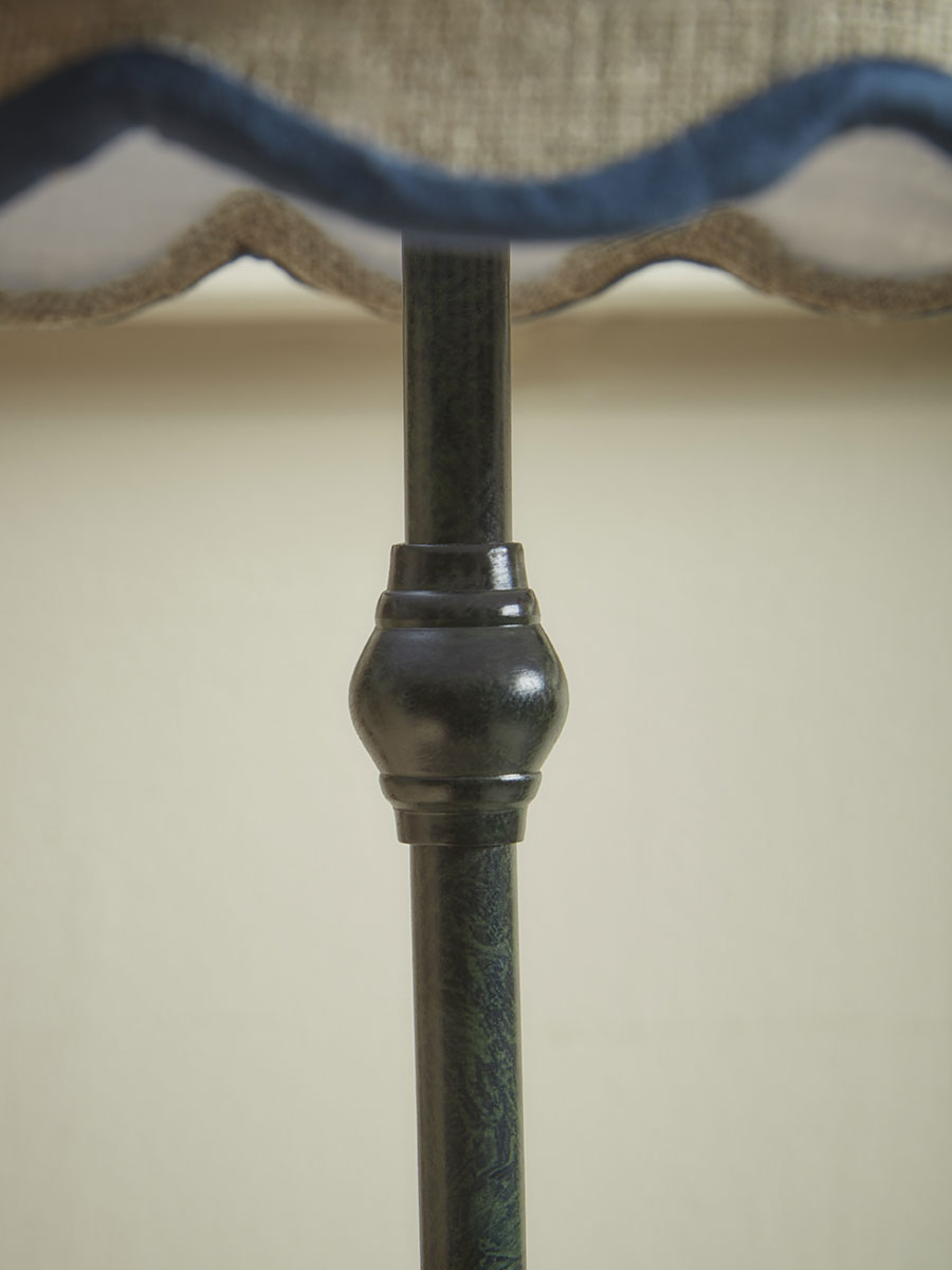 Product photograph of Blue Scalloped Edge Table Lamp from Cox and Cox.