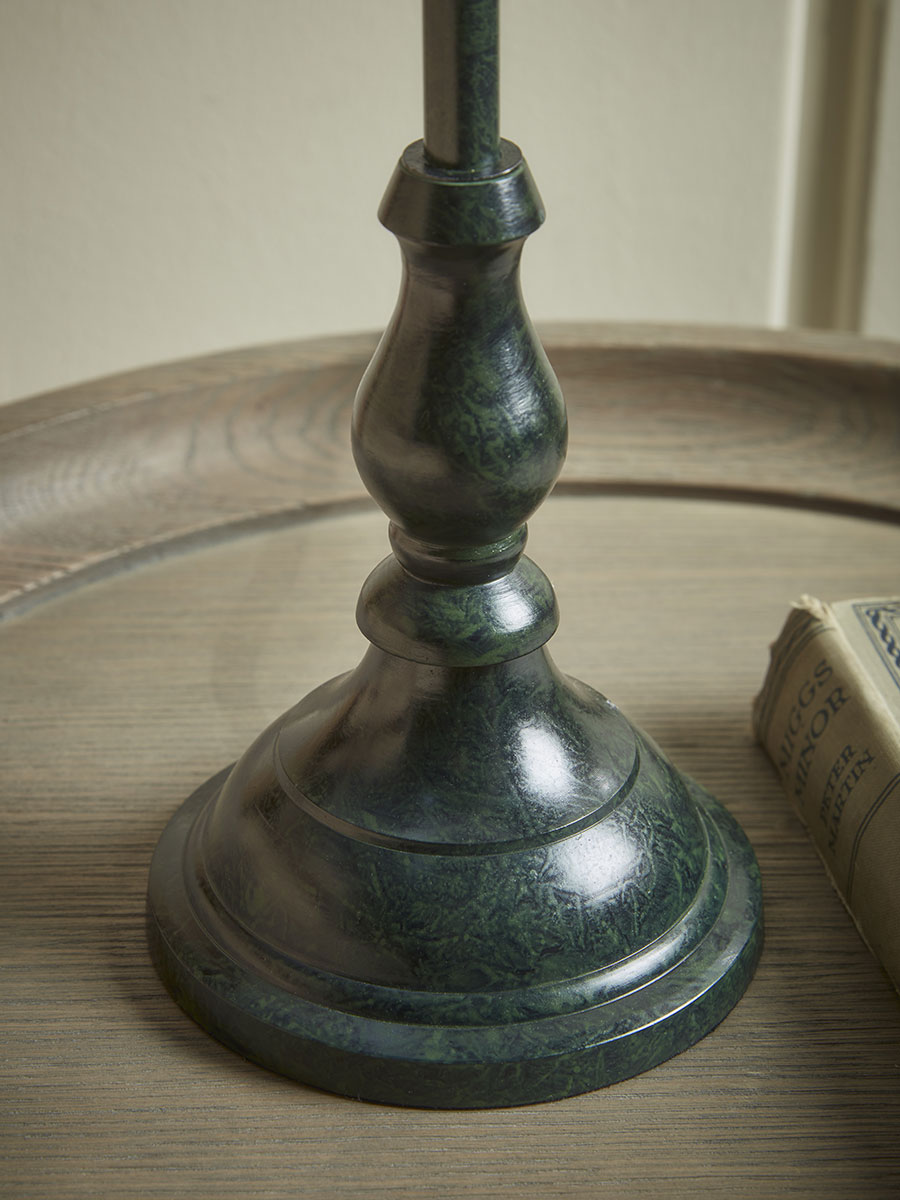 Product photograph of Blue Scalloped Edge Table Lamp from Cox and Cox.