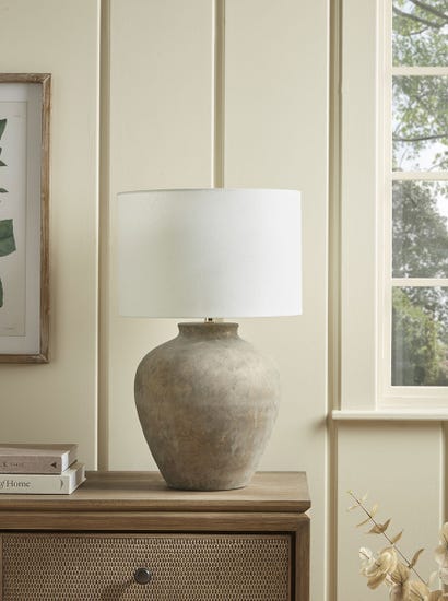 Aged Ceramic Table Lamp