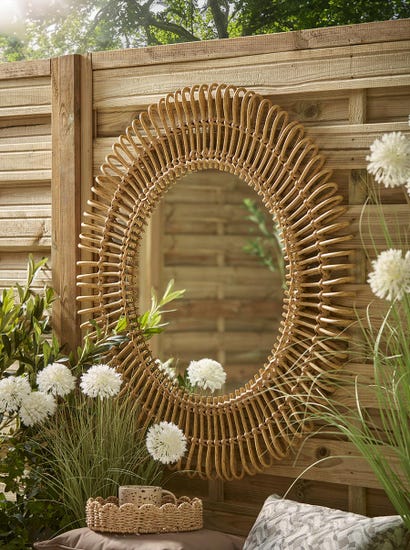 Indoor Outdoor Rattan Mirror