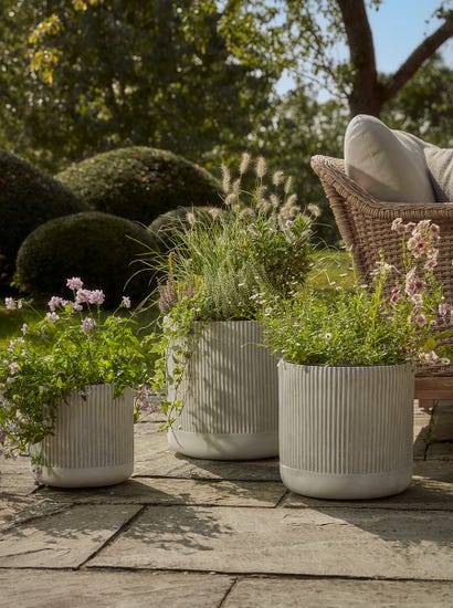 Three Ribbed Planters