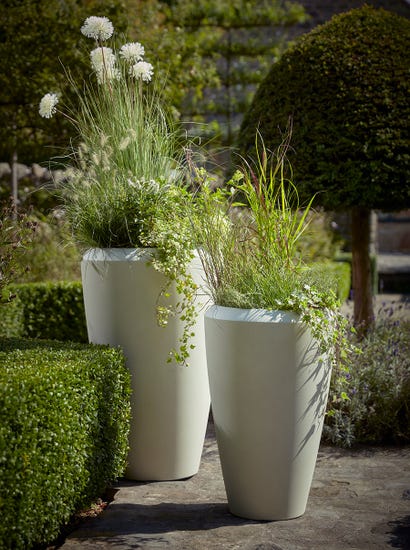Two Oversized Tapered Planters