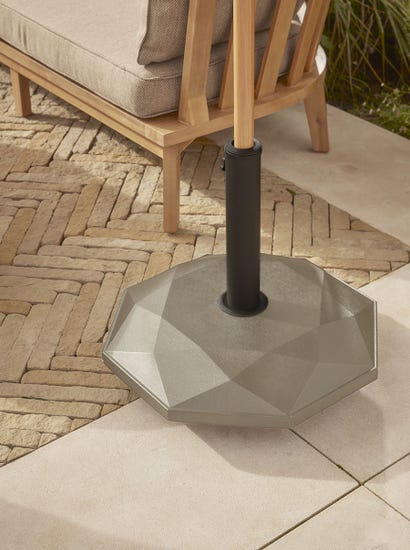 Taupe Geometric Parasol Base - 25Kg