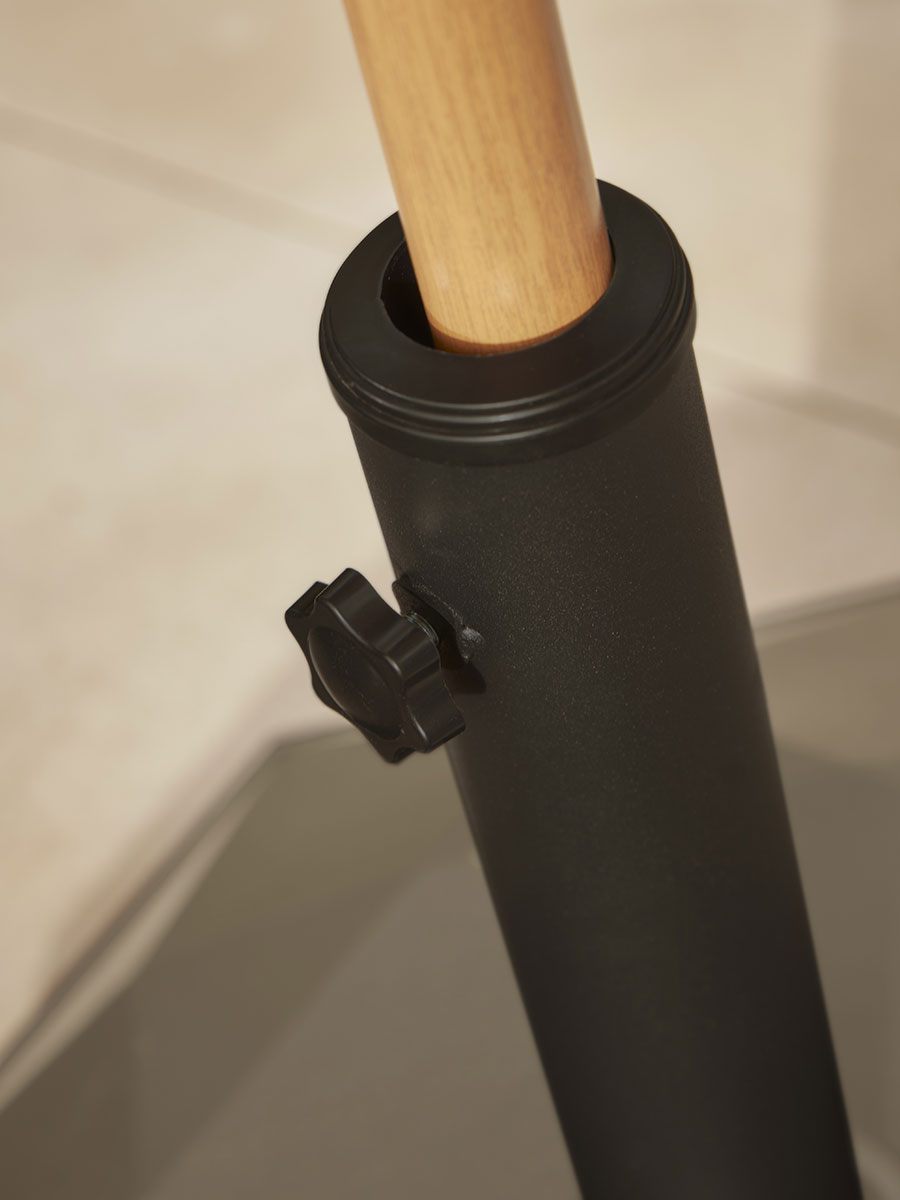 Product photograph of Taupe Geometric Parasol Base - 25kg from Cox and Cox.
