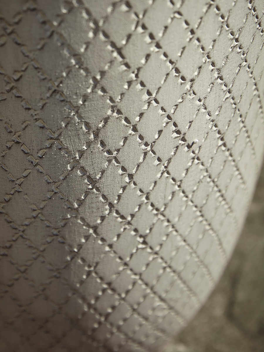 Product photograph of Three Tall Etched Planters from Cox and Cox.