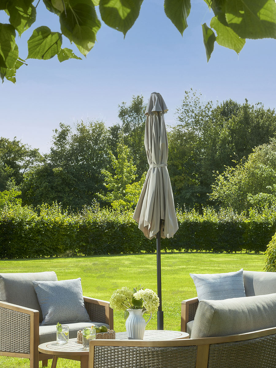 Product photograph of Soneva Parasol - Taupe from Cox and Cox.